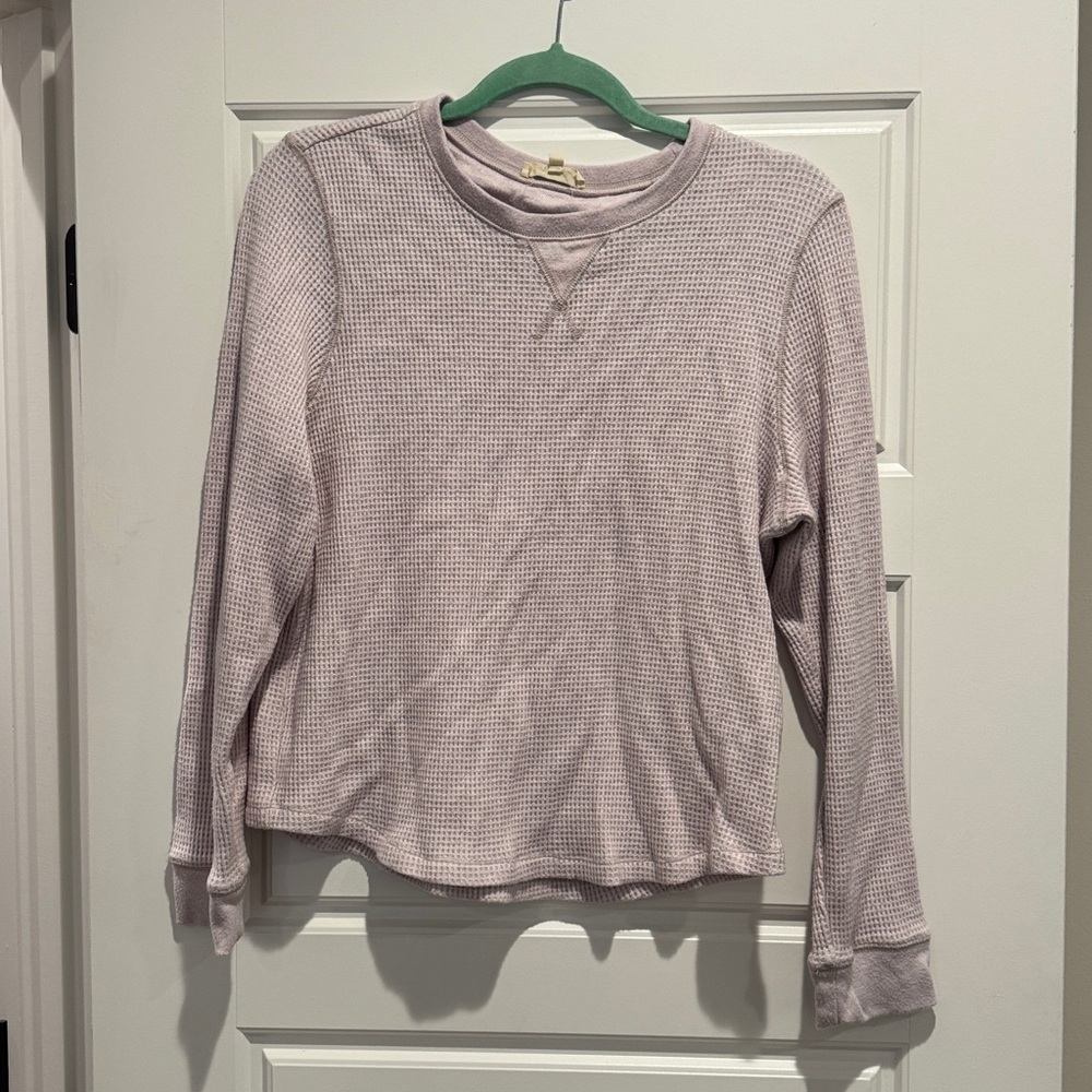 Madewell lavender Waffle Knit Top